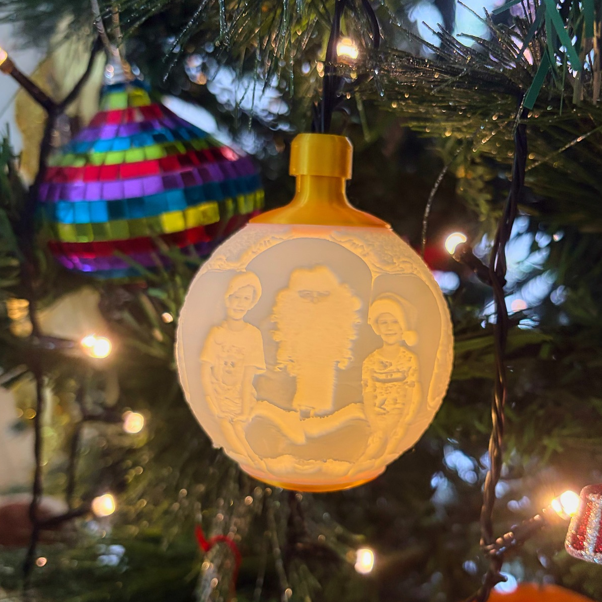 Personalised Christmas Bauble – 70mm